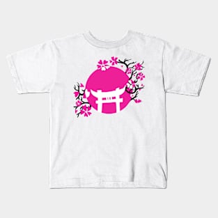 Japanese Sakura Flower, Otaku Anime Kids T-Shirt